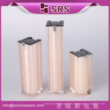 Luxus Acryl 30ml 50ml quadratisch gepresste kosmetische Verpackung rosa 15ml Airless Flasche